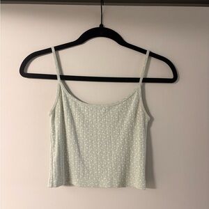 Brandy Melville Green Floral Tank